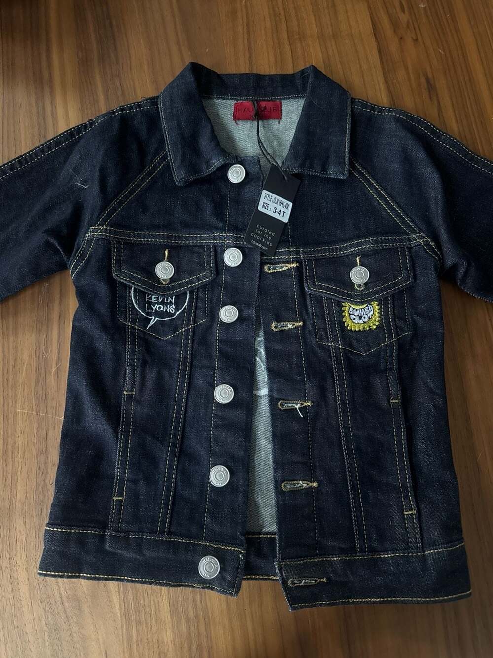Haus of JR x Kevin Lyons "Bumba Blood Don't Test" Kids Denim Jacket, Size 3-4T
